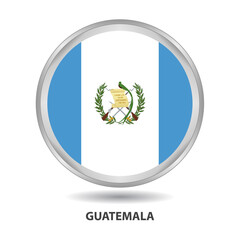 Guatemala flag design is used as badge, button, icon, wall painting