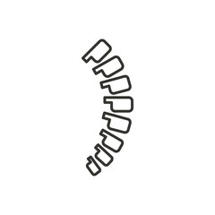 Spine diagnostics symbol design. Flat vector illustration of human spine icon. anatomy, backbone icon. Vector illustration.