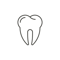 Tooth icon vector on white background. Medical Tooth symbol illustration
