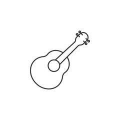 acoustic guitar vector icon. classic, instrument, musical, rock, sound, acoustic, string, play, electric, concert, song, musician, guitarist symbol for web and mobile app