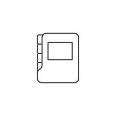 Fototapeta na wymiar Address book icon design. vector illustration, Phone book vector graphics icon in black color