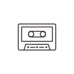 Cassette tape, Audio cassette tape isolated vector old music retro player. Retro music audio cassette 80s blank mix.