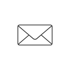 Message envelope line art icon for apps and websites