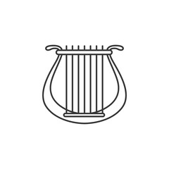 Musical harp, lyre symbol or logo. Classical music concept vector illustration. Harp Icon Vector Logo Template Illustration Design. Vector EPS 10.