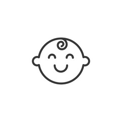 baby head icon vector design template