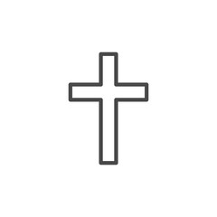 Christian cross icon. Vector illustration. Religion cross icon.