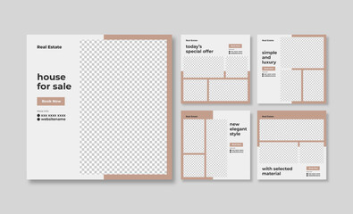 Trendy editable social media template. modern social media post template. minimalist social media promotion template