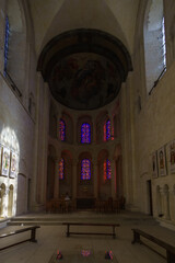 The interior of the women's abbey Eglise de la Trinite de Caen or Abbaye aux Dames de Caen, Caen,...