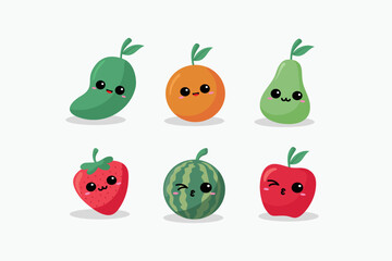 Fruits set Illustration vector