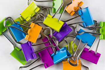 Clips on a white background