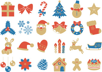 クリスマスアイコンセット_ベクターイラスト