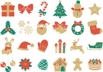 クリスマスアイコンセット_ベクターイラスト