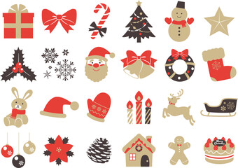 クリスマスアイコンセット_ベクターイラスト