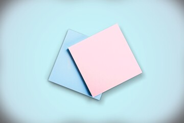 Colorful blank office sticky notes on desk