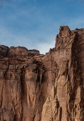 Blue Sky Above Red Cliffs In Capitol Reef