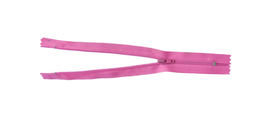 Zipper isolated on transparent background - PNG format.