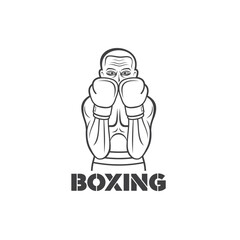 illustration of boxing, martial art and sport, vector art.