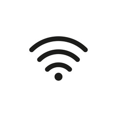 Wifi icon in flat style. Cloud technology. Communication, internet concept. Vector illustration. stock image.