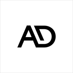 Abstract letter AD vector logo design, letter AD, text logo design