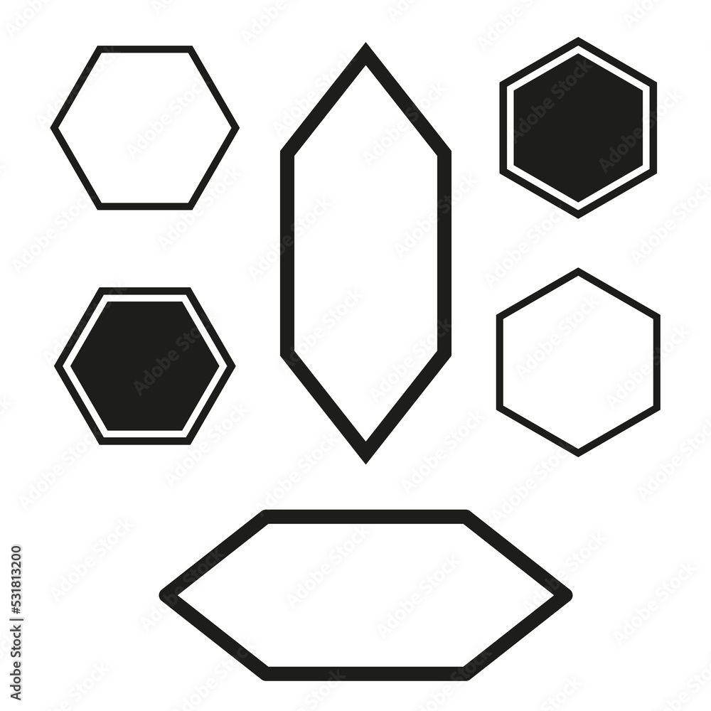 Poster hexagonal in modern style. chart concept. edge frame. vector illustration. stock image.