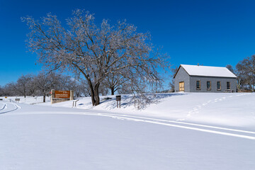 Fototapeta na wymiar winter in the village