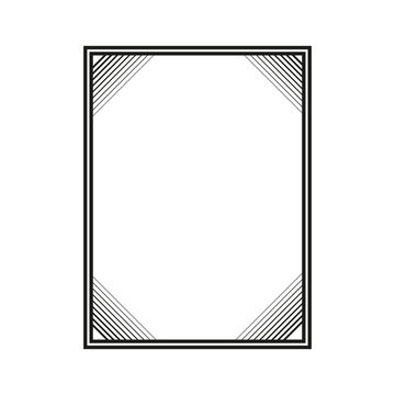 simple frame for decorative design. Design element. Elegant decoration. Diploma certificate template. Vector illustration. Stock image. 