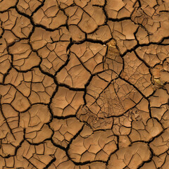 Seamless Dirt Texture. The dusty, rough surface of the earth. Aesthetic background for design, advertising, 3D. Empty space for inscriptions. Desert.