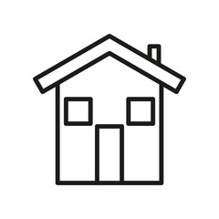 house icon. Small house. Construction line logo. Vector illustration. stock image.