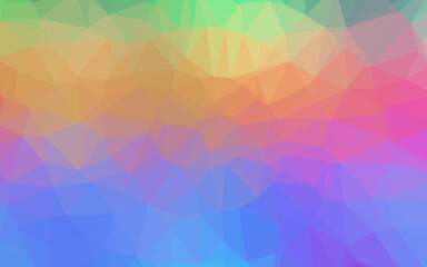 Light Multicolor, Rainbow vector abstract polygonal texture.
