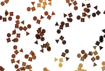 Light Orange vector pattern in polygonal style with circles.