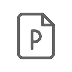 powerpoint file icon . Perfect for website or user interface applications. vector sign and symbol