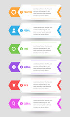 Set of Business infographic diagram visualization. Editable vector design isolated