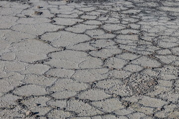 Abstract cracked ground surface, global warming, drought