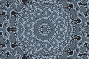 Seamless Indian ethnic vector design. Festive colorful mandala pattern. Geometric boho floral fantasy mandala. Holi festival background