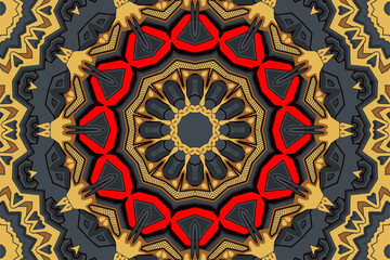 Tribal indian festival seamless design. Bright colorful mandala art pattern