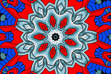 Abstract festive colorful floral mandala vector ethnic boho pattern