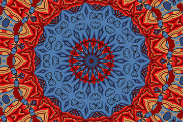 Mandala Hand drawn background. Oriental, Arabic, Indian, abstract doodle and floral motifs