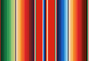 Mexican blanket stripes seamless pattern. Colorful ethnic mexican poncho