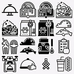 Big set of food icons