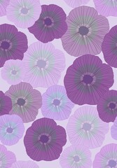 Seamless pattern with flowers in Lavender colour