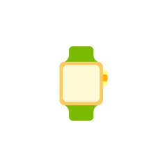 Smart watch icon in color, isolated on white background 