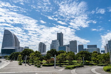 神奈川県横浜市　臨港パークの風景