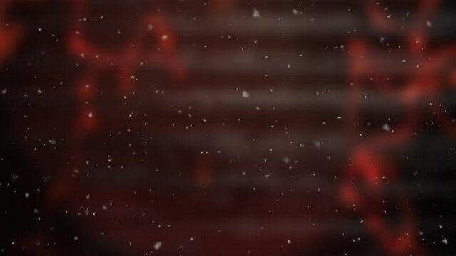 Animation of falling confetti over dark background