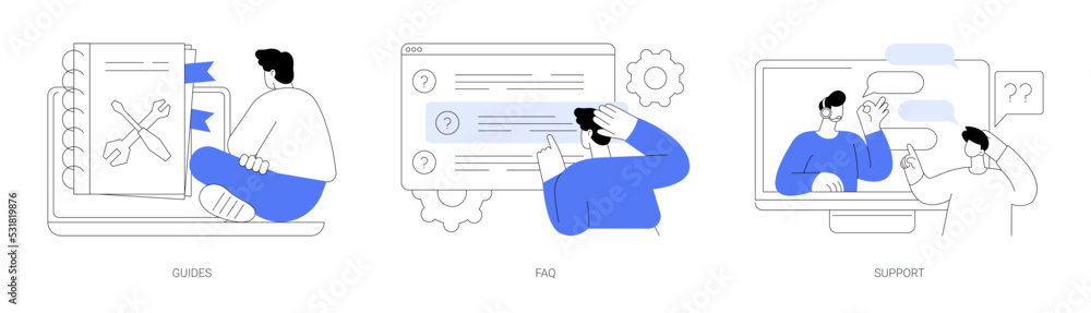 Canvas Prints customer help service abstract concept vector illustrations.