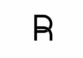 pH hp p h initial letter logo isolated on white background