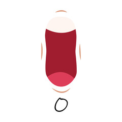 English pronunciation and speaking articulation concept. Creative mouth sync flat for web design. Cartoon talking mouths lips for character animation isolated vector illustration