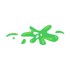 Obraz premium Toxic green slime flat for web design. Slimy goo splashes, blobs and mucus drops isolated vector illustration. Decorative shapes and liquid borders for design