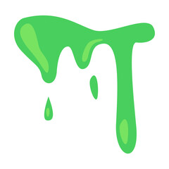 Toxic slime flat for web design. Cartoon slimy goo splashes, blobs and mucus drops isolated vector illustration. Decorative shapes and liquid borders for design