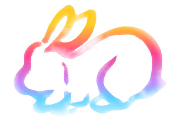 卯　年賀状　カラフル　アイコン