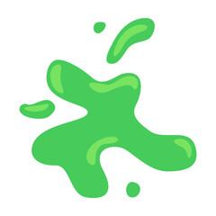 Liquid borders for design. Toxic green slime flat for web design. Cartoon slimy goo splashes, blobs and mucus drops isolated vector illustration